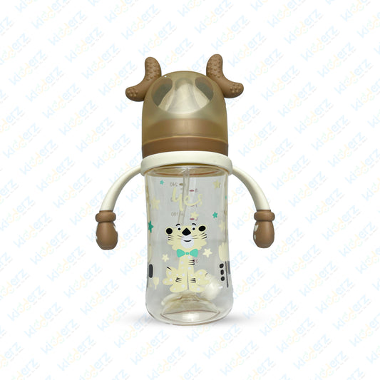 Yes 240ml Anti-Colic Baby Feeder | Large-Sized Plastic Feeder Bottle (Brown)