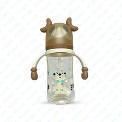 Yes 240ml Anti-Colic Baby Feeder | Large-Sized Plastic Feeder Bottle (Brown)