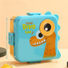 Super Dino Lunch Box 2 Layer Stainless Steel Lunch Box (Blue)