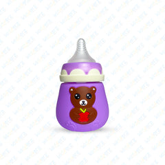 Blue Star Glass Feeder | Imported Wide Neck Teat Feeding Bottle 100ml (Purple)