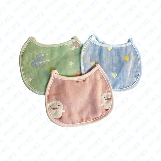 Pack of 3 Cotton Baby Bibs | Best Bibs in Pakistan