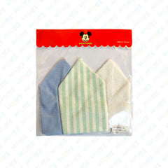 Pack of 3 Unisex Soft Cotton Face Towels | Baby Handkerchief | Wash clothes