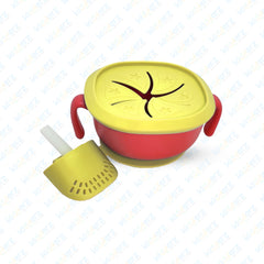 3 in 1 Portable Feeding Set | Snack Bowl with Handle, Silicone Straw, Lid & Detachable Suction Cup