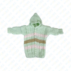 Baby Woolen Hooded Knitted Suit - Winter