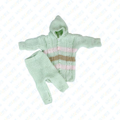 Baby Woolen Hooded Knitted Suit - Winter