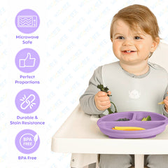 Silicone Suction Plate | Baby Divided Tableware Plate