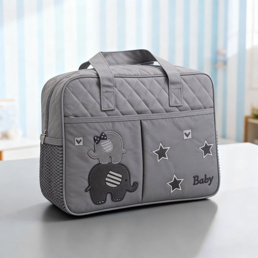 Multi-Purpose Baby Diaper Bag (Waterproof) - Gray
