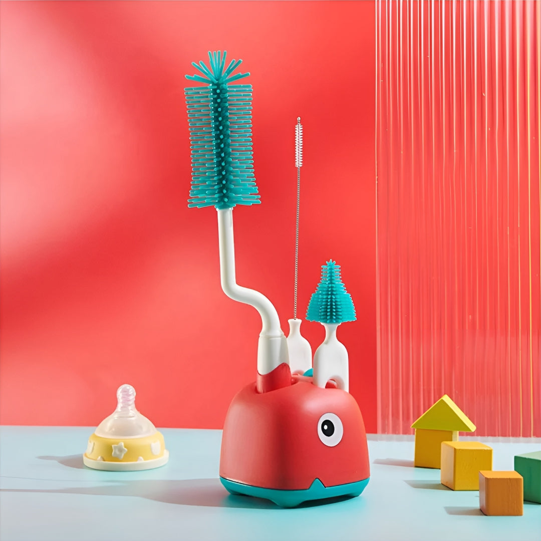 360 Degree Rotating Bottle Cleaning Brush Set for Cleaning Baby Bottles