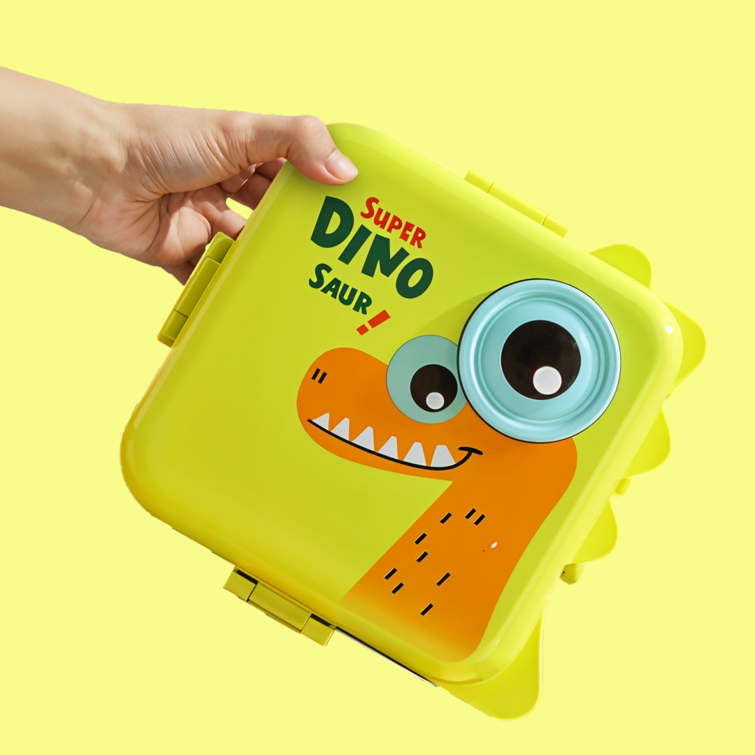 Super Dino Lunch Box 2 Layer Stainless Steel Lunch Box (Citrus Green)