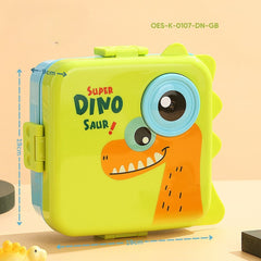 Super Dino Lunch Box 2 Layer Stainless Steel Lunch Box (Citrus Green)