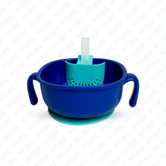3 in 1 Portable Feeding Set | Snack Bowl with Handle, Silicone Straw, Lid & Detachable Suction Cup