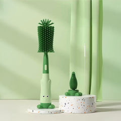 3 IN 1 BABY BOTTLE BRUSH SET | SILICONE FEEDER BRUSH (GREEN)
