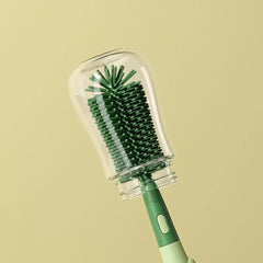 3 IN 1 BABY BOTTLE BRUSH SET | SILICONE FEEDER BRUSH (GREEN)