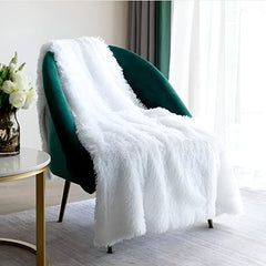 Kids Fleece Bedding Blanket Cover | Coral Fleece Blanket (White)