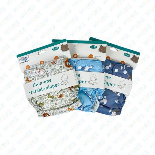 Bebe Memory Washable Cloth Diapers 0-3years |  Adjustable & Reusable Nappy New Print Pocket Diapers