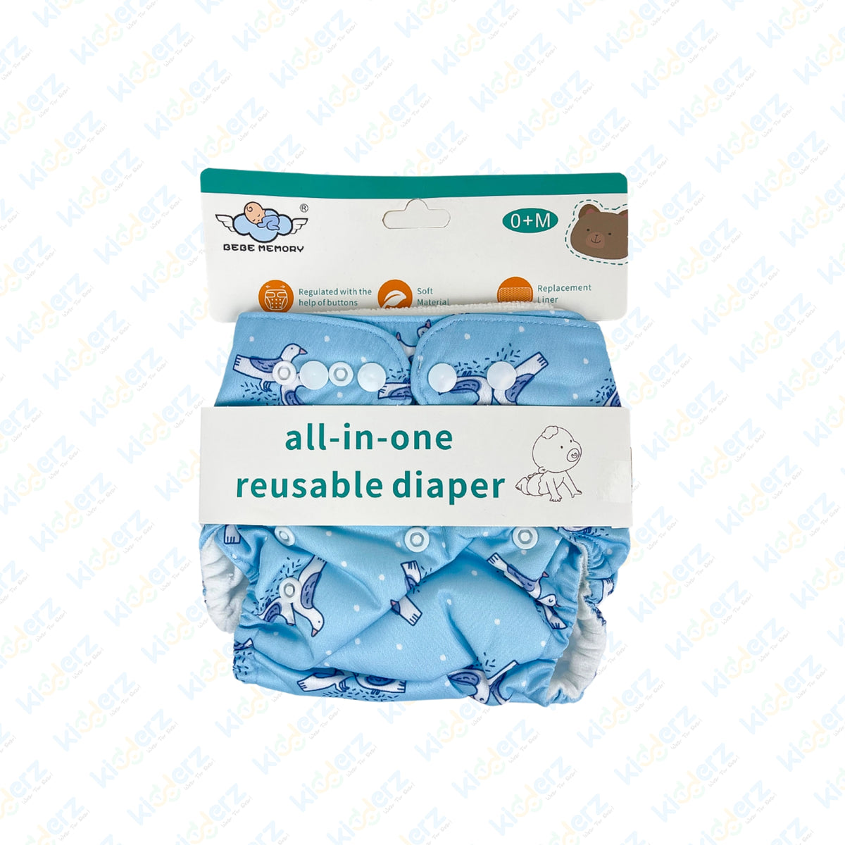 Bebe Memory Washable Cloth Diapers 0-3years |  Adjustable & Reusable Nappy New Print Pocket Diapers