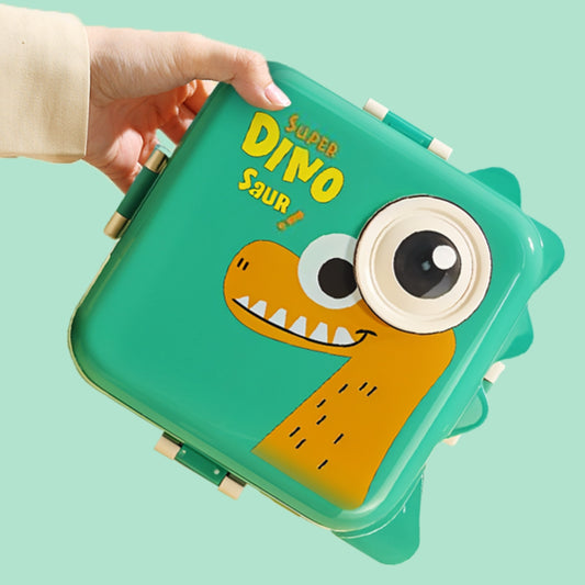 Super Dino Lunch Box 2 Layer Stainless Steel Lunch Box (Green)