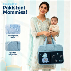 Multi-Purpose Baby Diaper Bag (Waterproof) - Blue