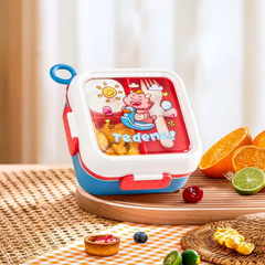 Tedemei Stainless Steel Bento Lunch Box with Sauce Bowl and Spoon